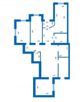 Планировка трехкомнатной квартиры площадью 0,00 м2 в жилом районе «Волгарь» в Самаре